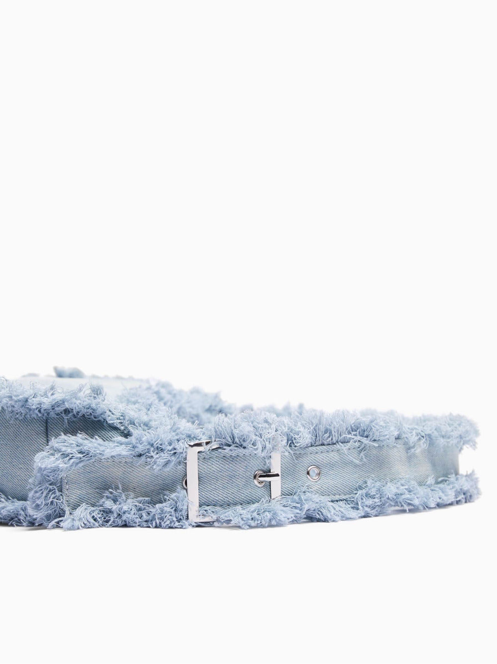 Denim bag with fringing