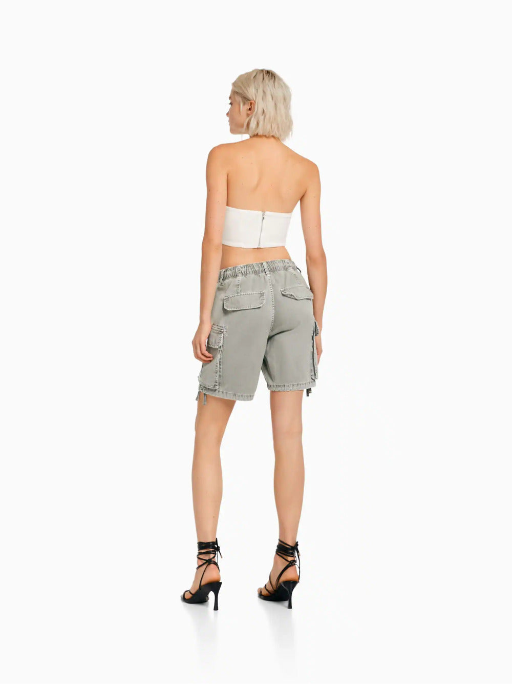 Cotton cargo Bermuda shorts