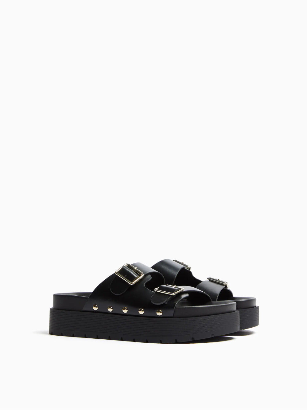 Buckled platform sandals