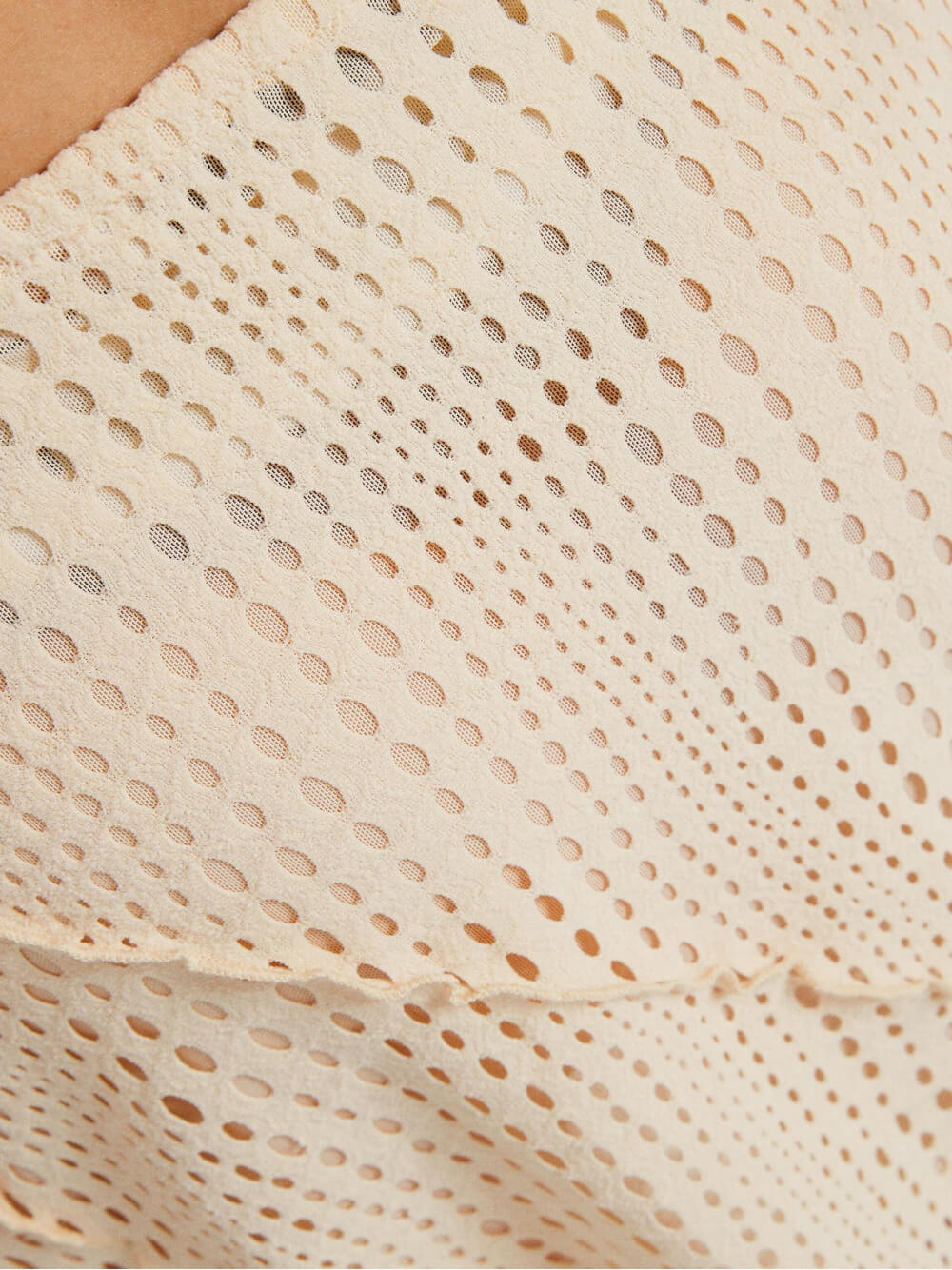 Rustic strappy crop top with seams